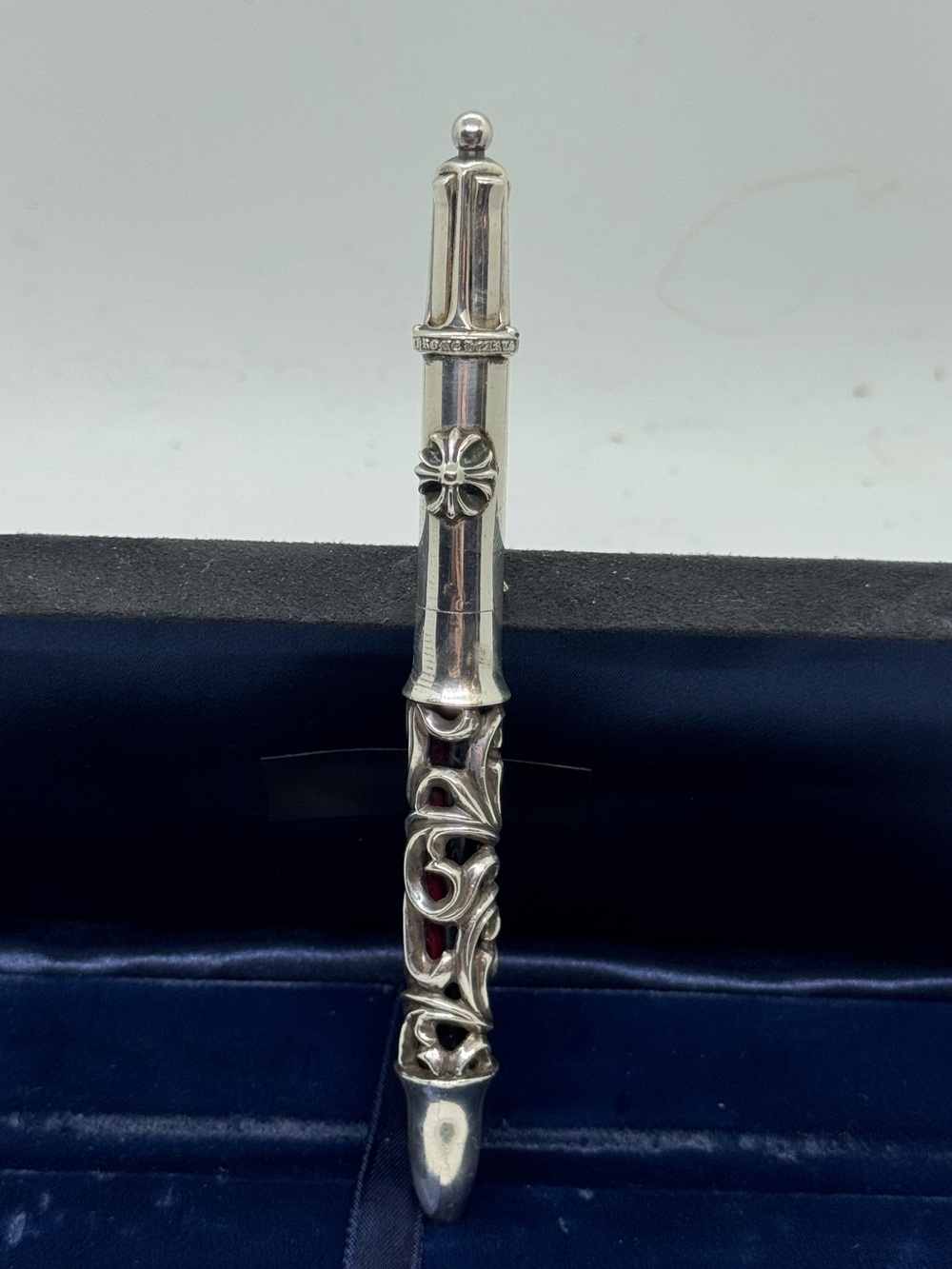 Chrome Hearts 4 Color Multi Pen Sterling Silver Fleur  Ballpoint Japan Rare